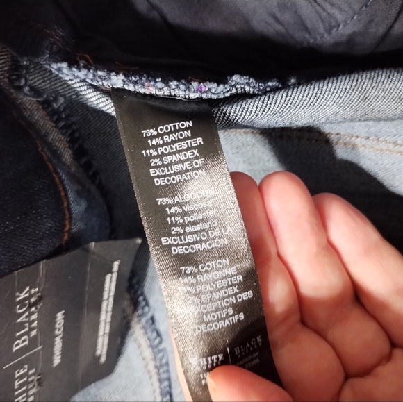 WHBM BootCut BootLeg Dark Wash Contemporary Casual Festival Southwest Jeans 12R - Picture 9 of 9